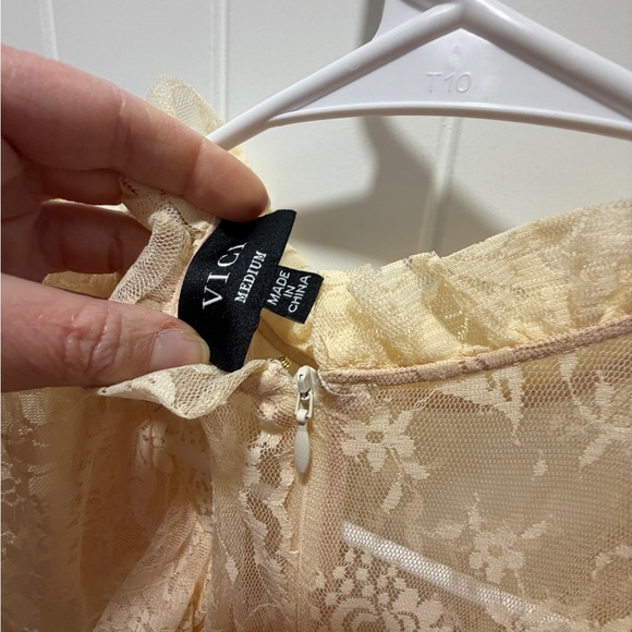 Vici Cream Lace Ruffle Maxi Dress - Picture 3 of 3